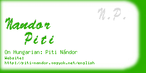 nandor piti business card